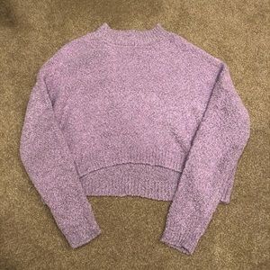 🍬lavender cropped mock neck sweater🍬